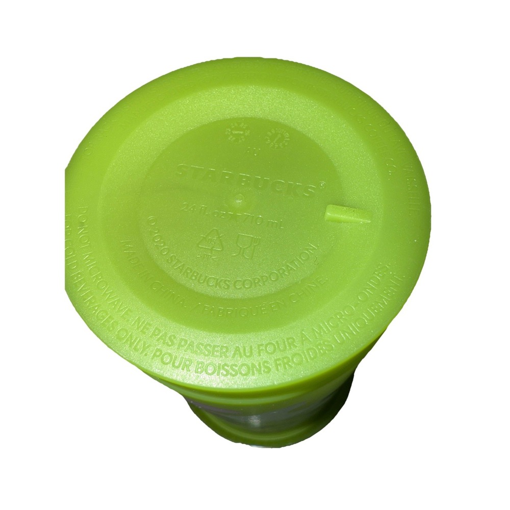 Starbucks Plastic Green Color Changing Cup UV Reusable Cold Tumbler Venti 24oz - Picture 4 of 4